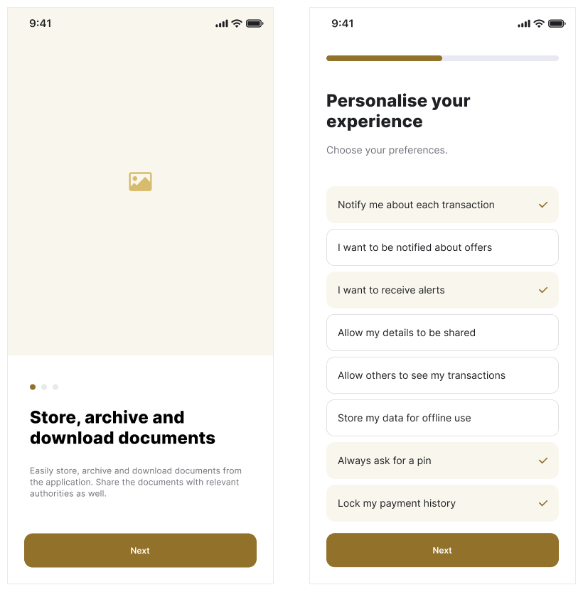 Onboarding journey